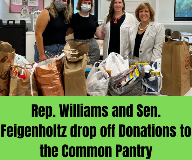 Rep. Williams and Sen. Feigenholtz Drop off Donations to Common Pantry