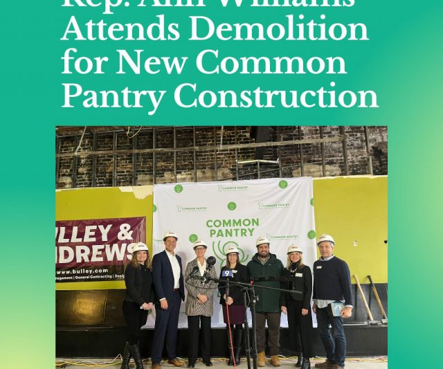 Rep. Ann Williams Attends Demolition for New Common Pantry Construction