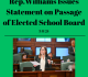Rep. Williams Issues Statement on Passage of Elected School Board; Additional FAQs