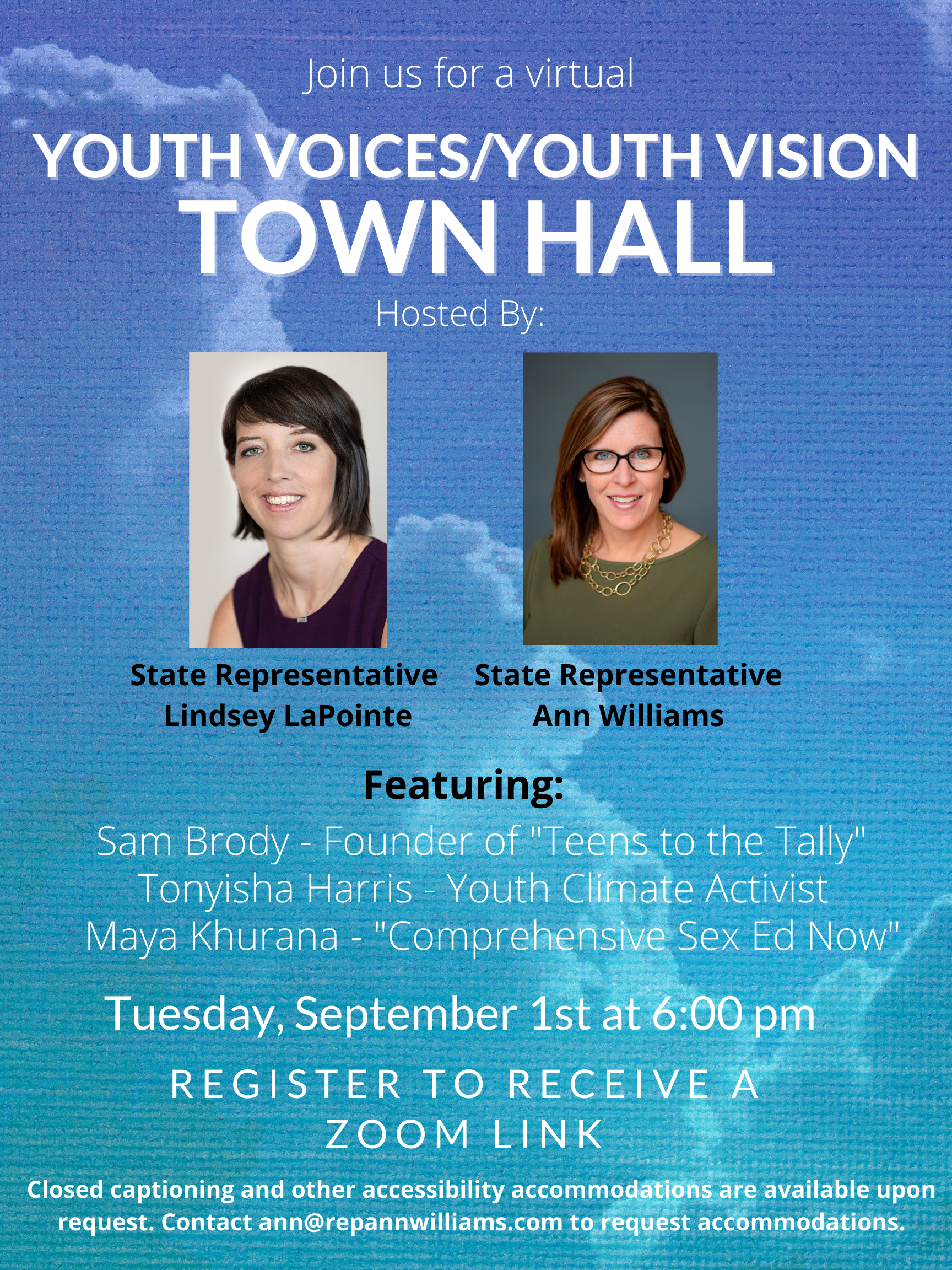 Rep. Ann Williams Hosts a Youth Town Hall