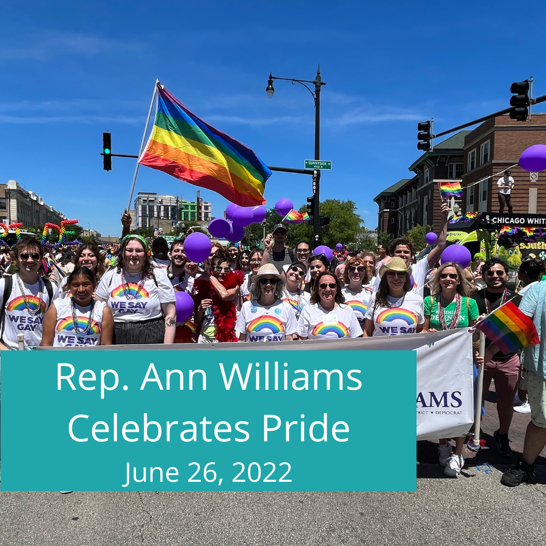 Rep. Ann Williams Celebrates Pride Parade