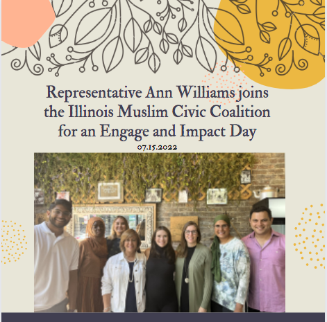 Rep. Ann Williams joins the Illinois Muslim Civic Coalition for an Engage and Impact Day