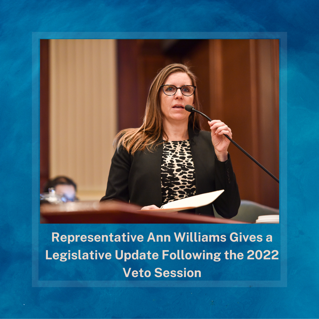 Representative Ann Williams Gives a Legislative Update Following the 2022 Veto Session