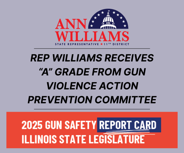 Rep. Williams Receives “A” Grade for Gun Violence Prevention